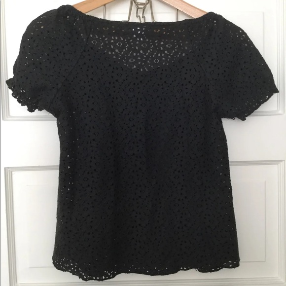 Eyelet black top - Picture 2 of 3